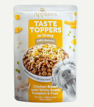 Applaws Dog Taste Toppers konservi suņiem VISTA/DĀRZEŅI mērcē 85g